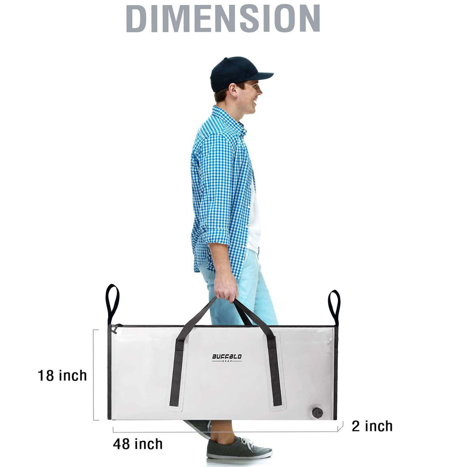 48x18" Insulated Fish Cooler Bag